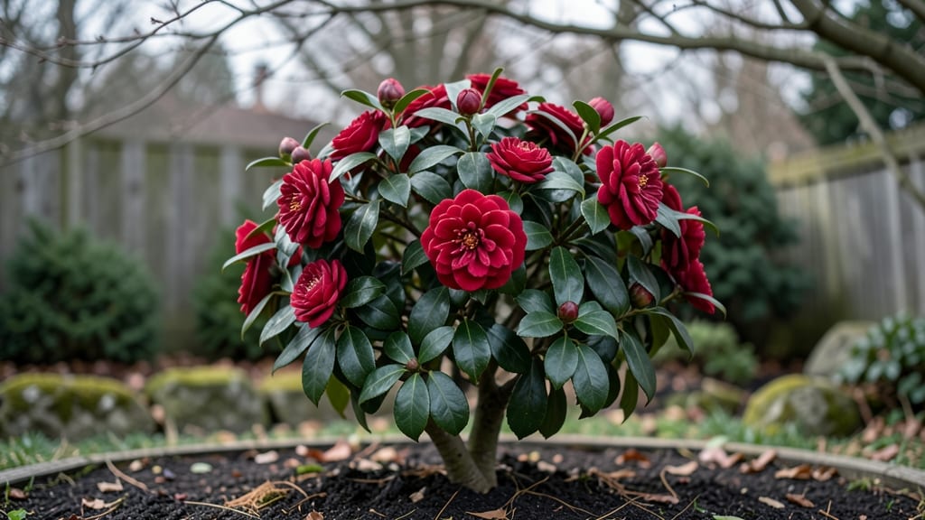 Yuletide Camellia Bush Pruning: Winter-Bloom Revival Through Precision Trimming