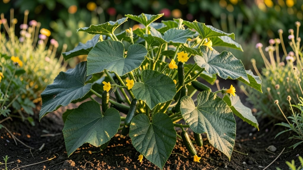 Burpless Bush Hybrid Cucumber Plant: No-Bitter Harvest in Compact Spaces