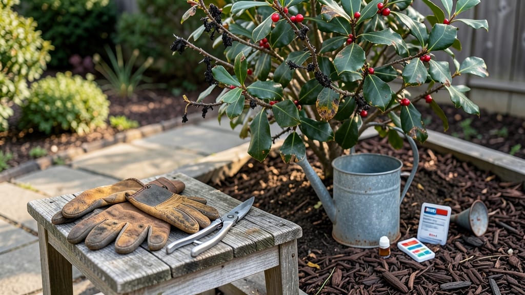Holly Bush Turning Brown: Organic Rescue With Vinegar and Baking Soda