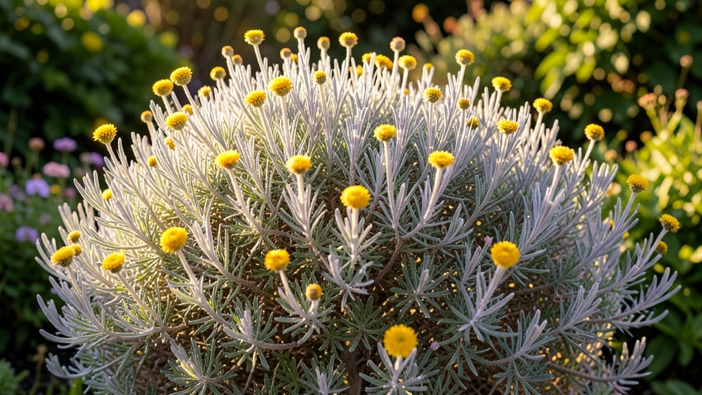 Lavender Cotton (Santolina) for Textured Purple-Gray Foliage