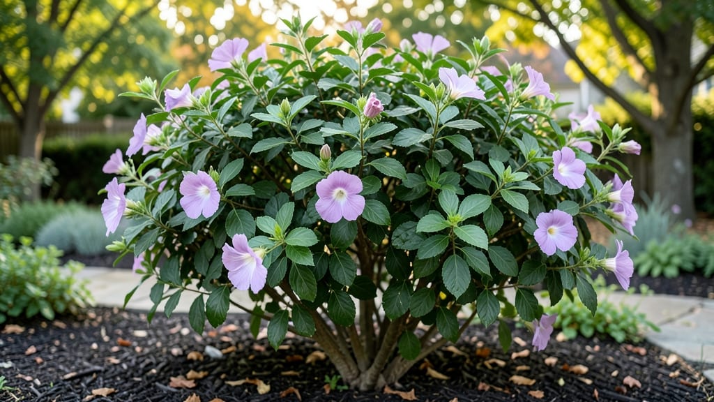 Full-Grown Rose of Sharon Bush: Year-Round Privacy Screen With Fragrant Blooms