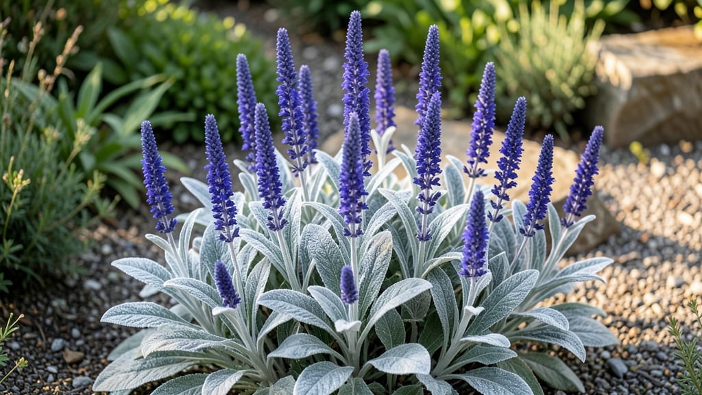 Blue Chalksticks: Dramatic Silver and Blue Contrast