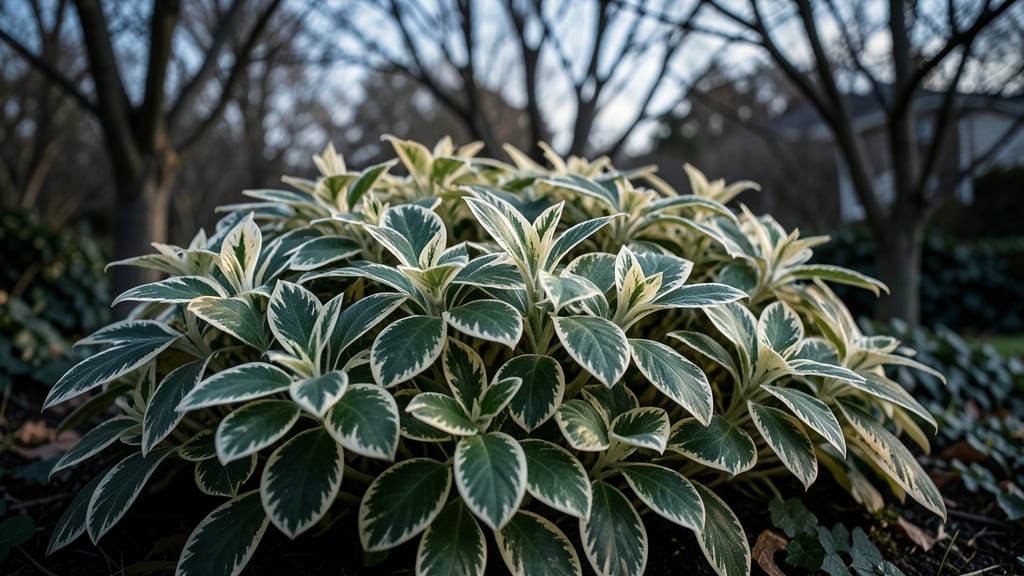 Variegated Leucothoe for Textural Contrast