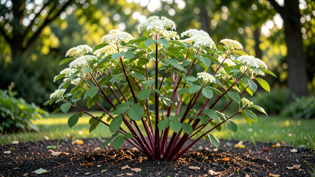 Dark Red Bushes: Dramatic Year-Round Privacy Screen