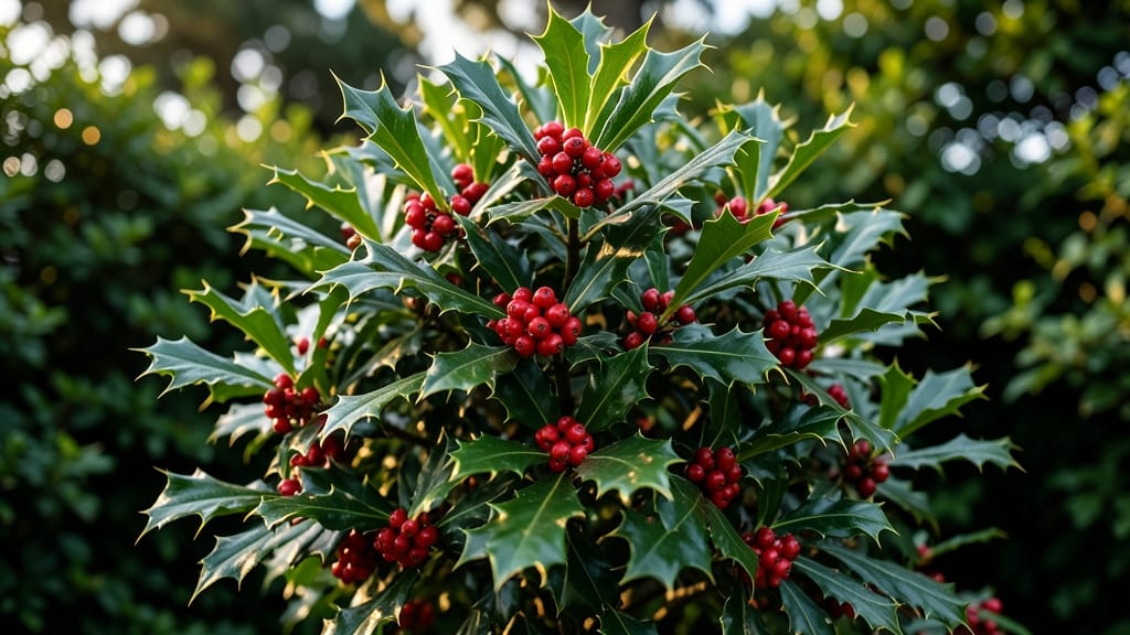 Holly Bush Evergreen Privacy Wall