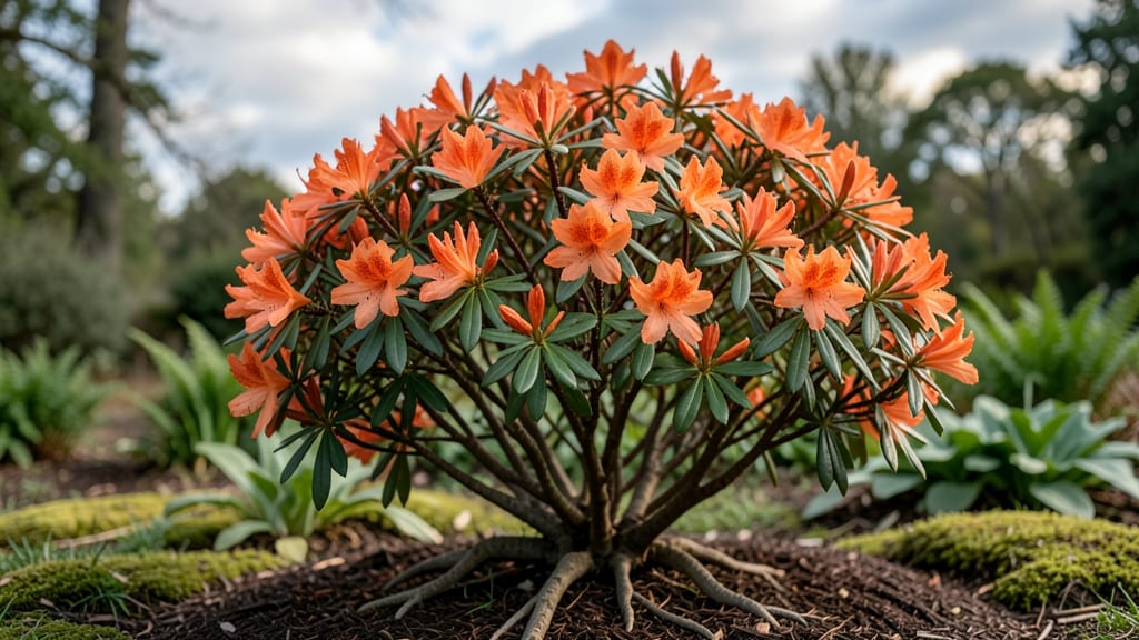 Bright Orange Azalea Bush: Year-Round Fragrance Through Pruning Precision